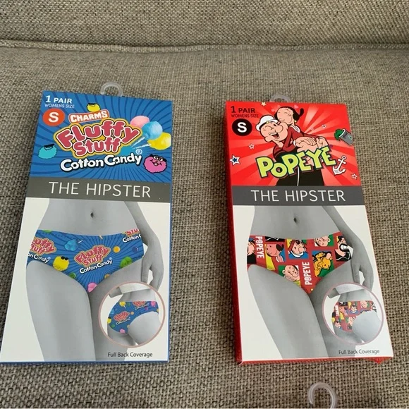 The Hipster Underwear Novelty Panties Womens Size Small Popeye Sugar Babies - Picture 2 of 6